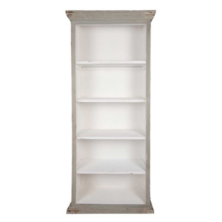 Holz Bücherschrank Shabby Chic Lay grau 195 cm