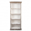 Holz Bücherschrank Shabby Chic Lay beige braun 195 cm