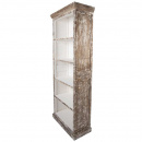 Holz Bücherschrank Shabby Chic Lay beige braun 195 cm
