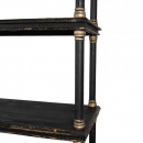 Holz Fächer Regal Lay Vintage schwarz gold 210 cm
