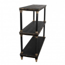 Holz Fächer Regal Lay Vintage schwarz gold 110 cm