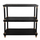 Holz Fächer Regal Lay Vintage schwarz gold 110 cm