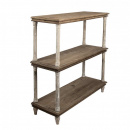 Landhaus Antikstyle Holz Fächerregal 110 cm