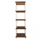 Landhausstil Holz Regal Lay braun weiß 55 cm breit
