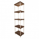 Landhausstil Holz Regal Lay braun weiß 55 cm breit