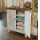 Shabby Chic Sideboard Holz weiss braun verzierte Türen