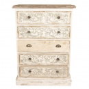 Shabby Chic Kommode Holz 5 Schubladen Schrank