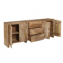 Sideboard Sope Mangoholz 3 Schubladen 4 Türen 220 cm