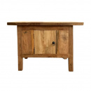 Teak Holz TV Sideboard mit Klapptür 80 cm
