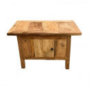 Teak Holz TV Sideboard mit Klapptür 80 cm