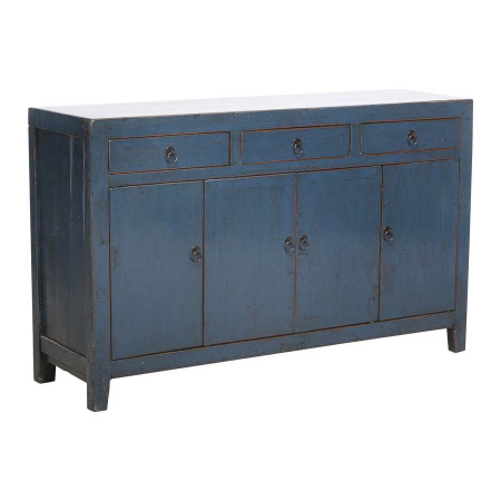 Sideboard recyceltes Mixholz Vintage blau 156 cm