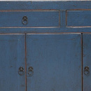 Sideboard recyceltes Mixholz Vintage blau 156 cm