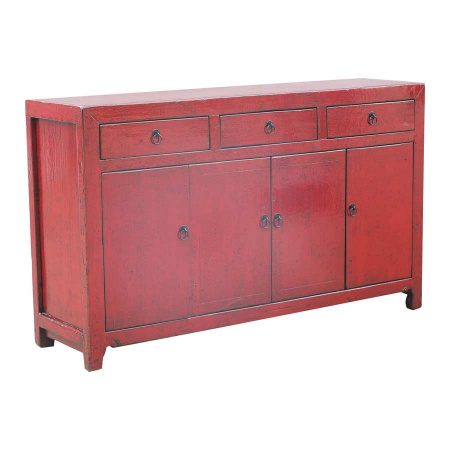 Sideboard recyceltes Mixholz Vintage rot 157 cm
