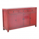 Sideboard recyceltes Mixholz Vintage rot 157 cm