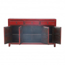 Sideboard recyceltes Mixholz Vintage rot 157 cm