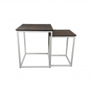 Sofa Tisch Set Lori quadratisch Metallgestell weiss...