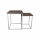 Sofa Tisch Set Lori quadratisch Metallgestell weiss Holzplatte