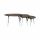 Sofa 3er Tisch Set Lori Metallfuss weiss Holzplatte