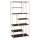 Offenes Regal Lori Metallgestell weiss Raumteiler Holz braun