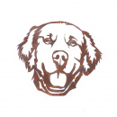 Deko Hundekopf Metall mit Rostpatina
