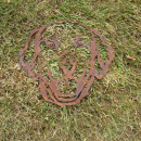 Deko Hundekopf Metall mit Rostpatina