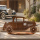 Oldtimer Metall Deko Auto auf Bodenplatte