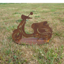 Motor Roller Metall Deko Scooter auf Bodenplatte