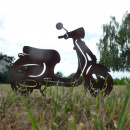 Motor Roller Metall Deko Scooter auf Bodenplatte