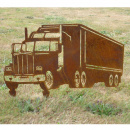 Deko LKW Metall Truck Rostpatina Gartenstecker