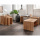 Holz Sitzbank Set Wody Teak recycelt Beistell Konsolen
