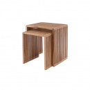 Holz 2er Set Teak Beistelltische Wody 50 cm