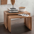 Holz 2er Set Teak Beistelltische Wody 69 cm