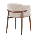 Stuhl gepolstert Soke Holzoptik dunkelbraun Japandi Stil