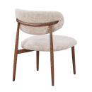 Lounge Chair Soke Japandi Stil Metallgestell Holzoptik dunkelbraun