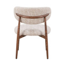 Lounge Chair Soke Japandi Stil Metallgestell Holzoptik dunkelbraun