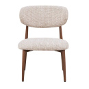Lounge Chair Soke Japandi Stil Metallgestell Holzoptik dunkelbraun