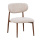 Lounge Chair Soke Japandi Stil Metallgestell Holzoptik dunkelbraun