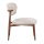Lounge Chair Soke Japandi Stil Metallgestell Holzoptik dunkelbraun