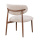 Lounge Chair Soke Japandi Stil Metallgestell Holzoptik dunkelbraun