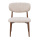 Lounge Chair Soke Japandi Stil Metallgestell Holzoptik dunkelbraun