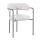 Art Deko Stuhl Stoff Maze Beige Metallgestell poliert