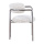 Art Deko Stuhl Stoff Maze Beige Metallgestell poliert