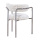 Art Deko Stuhl Stoff Maze Beige Metallgestell poliert