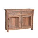 Vintage Sideboard Vitrine Azun natürliches Altholz