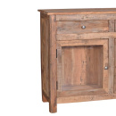 Vintage Sideboard Vitrine Azun natürliches Altholz