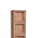 Vitrine Azun natürliches Altholz 3 Schubladen