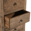 Hochkommode Rook altes rustikales Holz 5 Schubladen