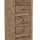 Hochkommode Rook altes rustikales Holz 5 Schubladen