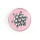Druckknopf Aufsatz Top pink mit Blume silber