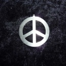 Edelstahl Peace Zeichen Anh&auml;nger Friedenssymbol